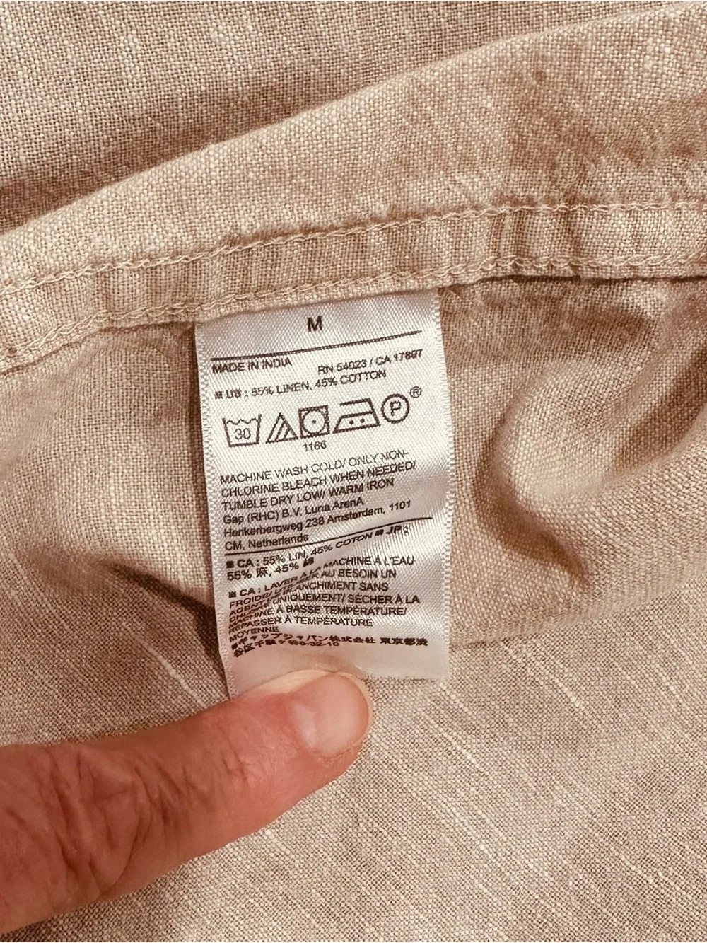 Banana Republic Men’s Short-Sleeve Linen Shirt in Beige medium